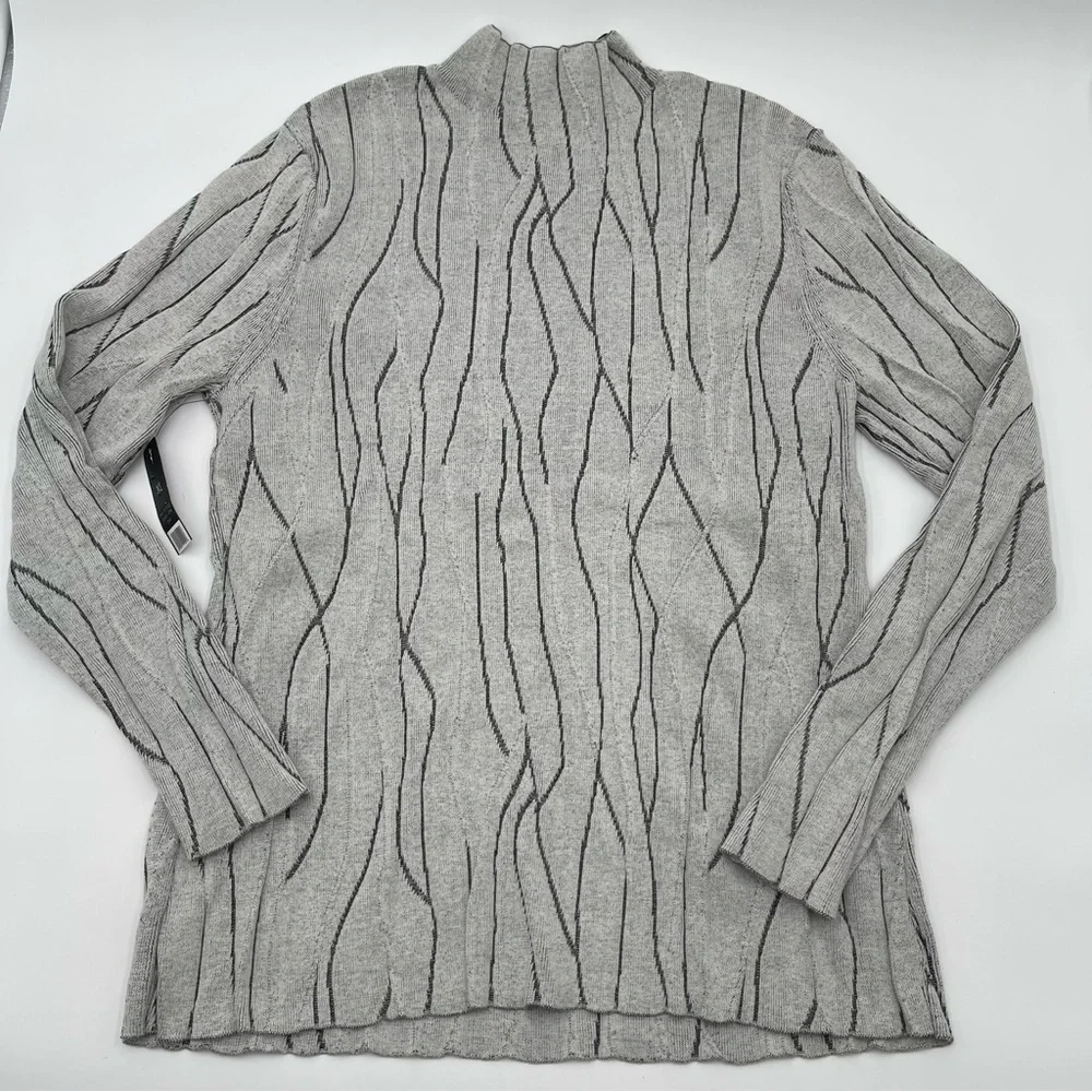 Nic + Zoe Women's Knit Sweater Tunic Mock Neck Long Sleeve Size XL New - Picture 7 of 13
